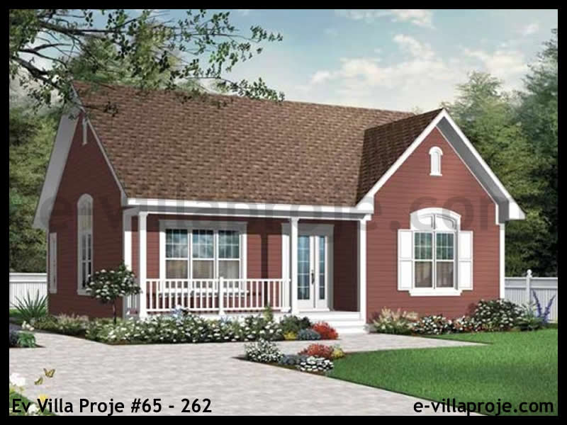 101 m² Tek Katlı 3+1 Ekonomik Çelik Konstrüksiyon Villa (Ev Villa Proje #65 - 262) Cephe Görünümü ve Kat Planı