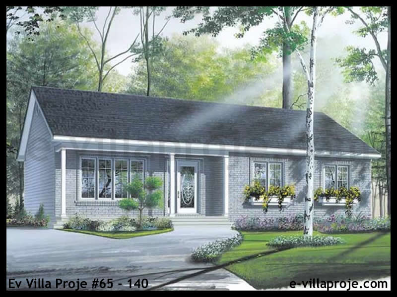 CKV-65-140 107 m2 3+1 Tek Katlı Çelik Konstrüksiyon Villa Modeli