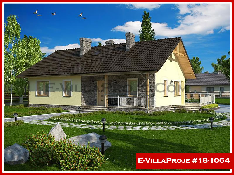 CKV-18-1064 109 m2 3+1 Tek Katlı Çelik Konstrüksiyon Villa Modeli