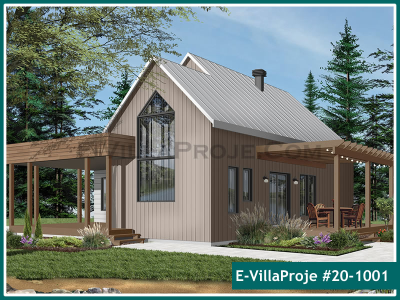 CKV-20-1001 112 m2 3+1 Tek Katlı Çelik Konstrüksiyon Villa Modeli