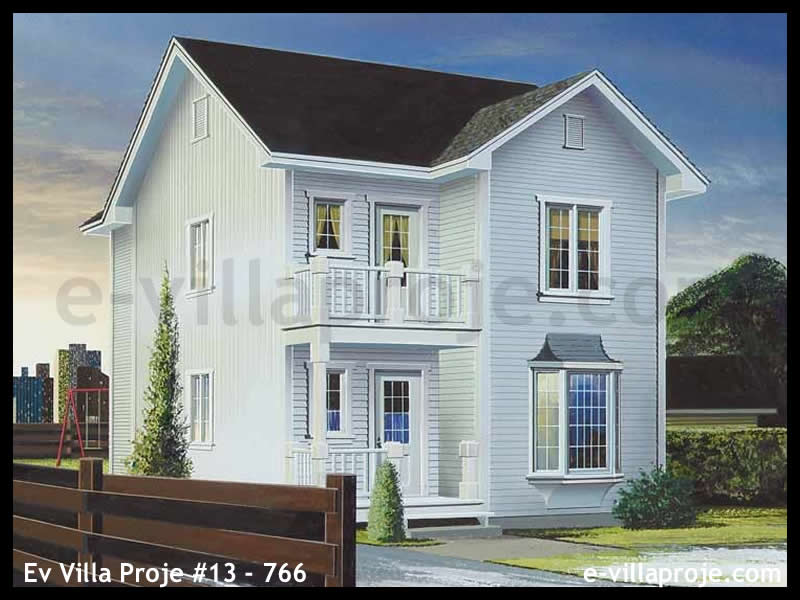 CKV-13-766 119 m2 3+1 2 Katlı (Dubleks) Çelik Konstrüksiyon Villa Modeli