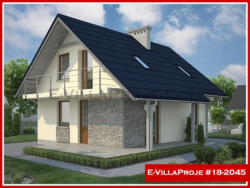 CKV-18-2045 123 m2 3+1 2 Katlı (Dubleks) Çelik Konstrüksiyon Villa Modeli