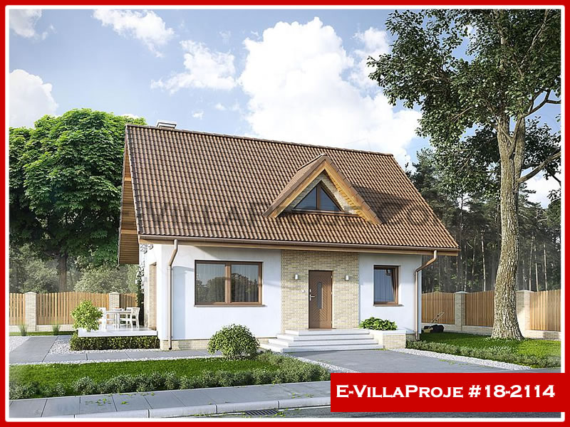 138 m² 2 Katlı (Dubleks) 3+1 Modern Çelik Konstrüksiyon Villa (Ev Villa Proje #18 - 2114) Cephe Görünümü ve Kat Planı