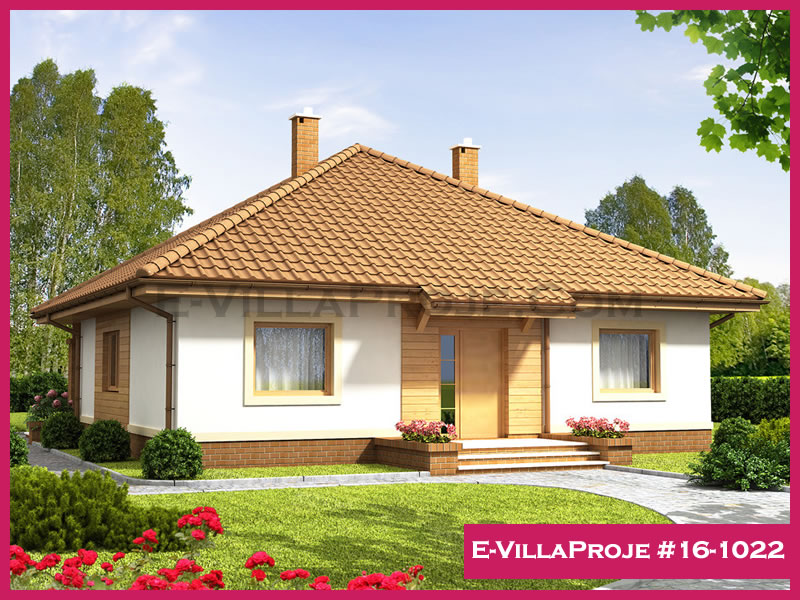 142 m² Tek Katlı 4+1 Modern Çelik Konstrüksiyon Villa (Ev Villa Proje #16 - 1022) Cephe Görünümü ve Kat Planı