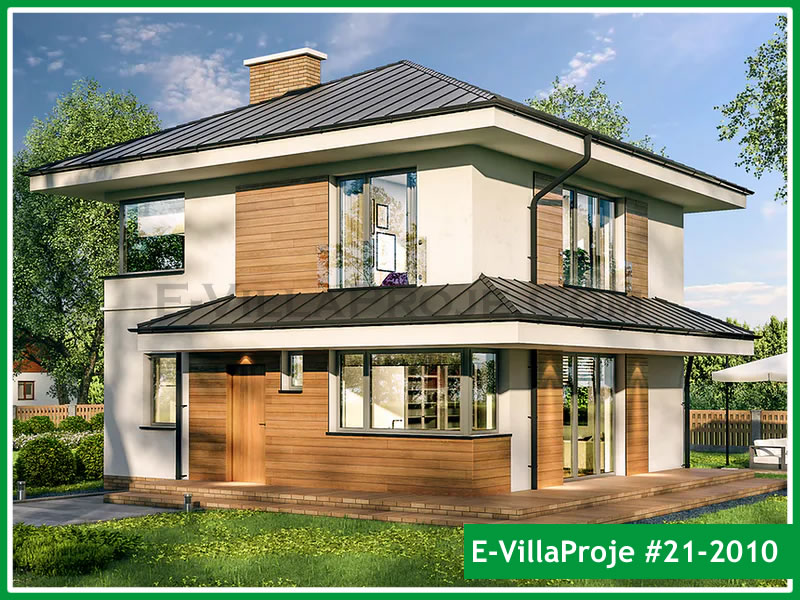 CKV-21-2010 144 m2 4+1 2 Katlı (Dubleks) Çelik Konstrüksiyon Villa Modeli