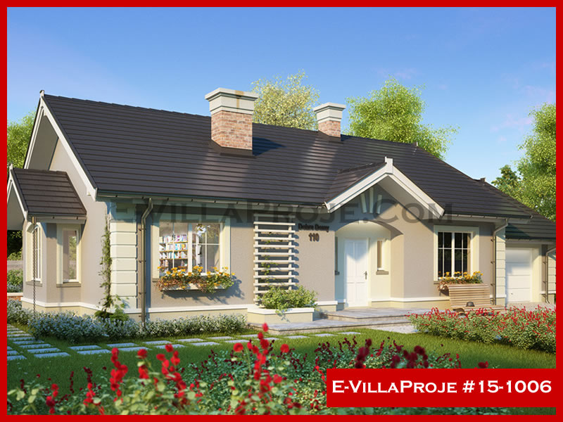 144 m² Tek Katlı 4+1 Amerikan Çelik Konstrüksiyon Villa (Ev Villa Proje #15 - 1006) Cephe Görünümü ve Kat Planı