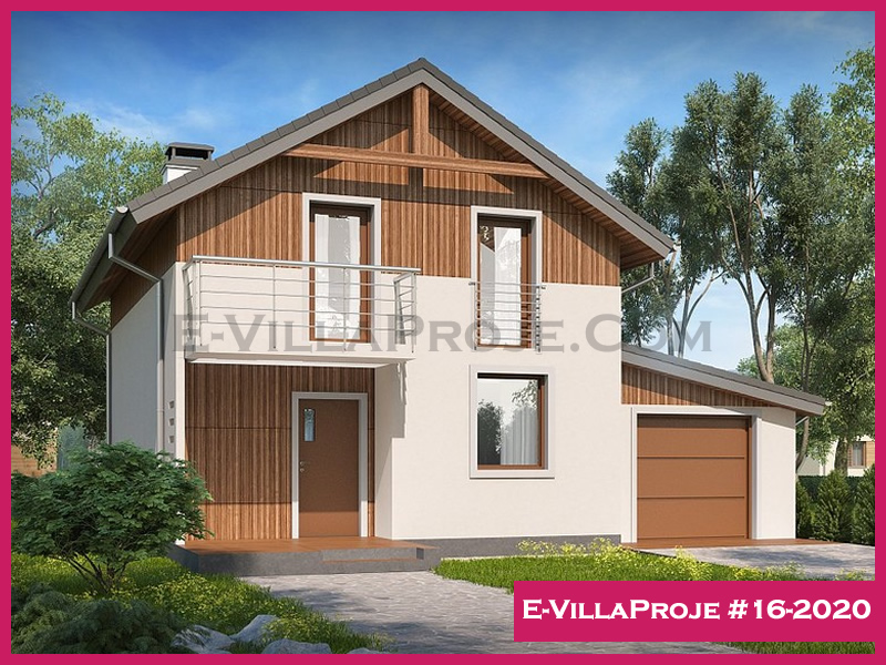 145 m² Tek Katlı 4+1 Ahşap Çelik Konstrüksiyon Villa (Ev Villa Proje #16 - 2020) Cephe Görünümü ve Kat Planı