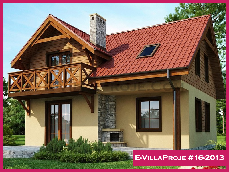 146 m² 2 Katlı (Dubleks) 4+1 Amerikan Çelik Konstrüksiyon Villa (Ev Villa Proje #16 - 2013) Cephe Görünümü ve Kat Planı