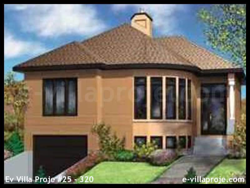 146 m² 2 Katlı (Dubleks) 4+1 Modern Çelik Konstrüksiyon Villa (Ev Villa Proje #25 - 320) Cephe Görünümü ve Kat Planı