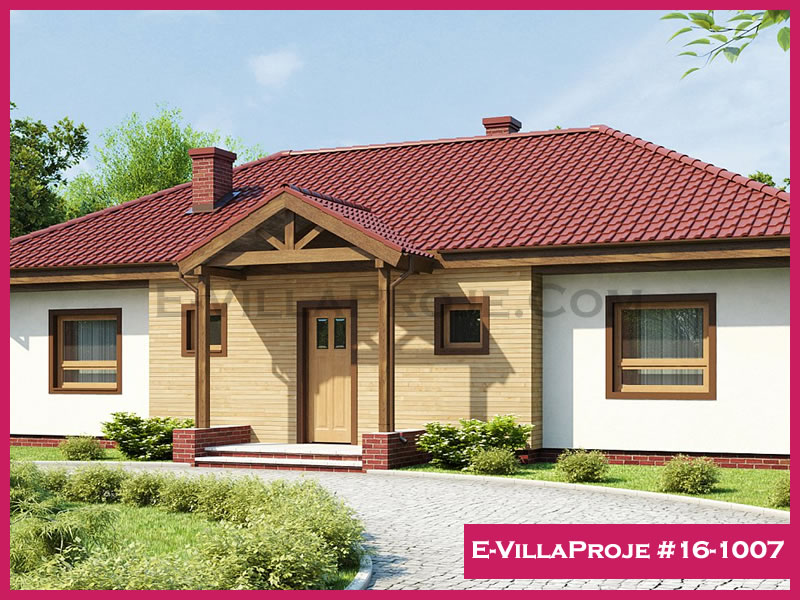 148 m² Tek Katlı 4+1 Ekonomik Çelik Konstrüksiyon Villa (Ev Villa Proje #16 - 1007) Cephe Görünümü ve Kat Planı