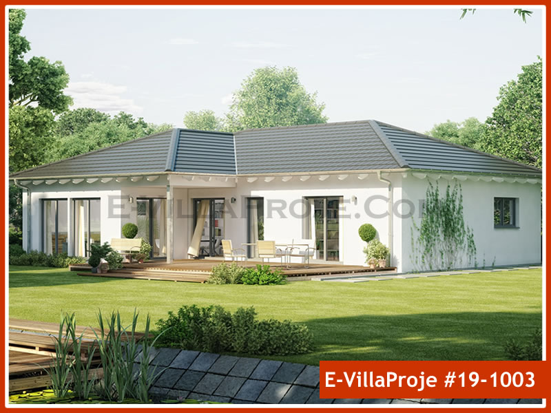 150 m² Tek Katlı 4+1 Çiftlik Çelik Konstrüksiyon Villa (Ev Villa Proje #19 - 1003) Cephe Görünümü ve Kat Planı