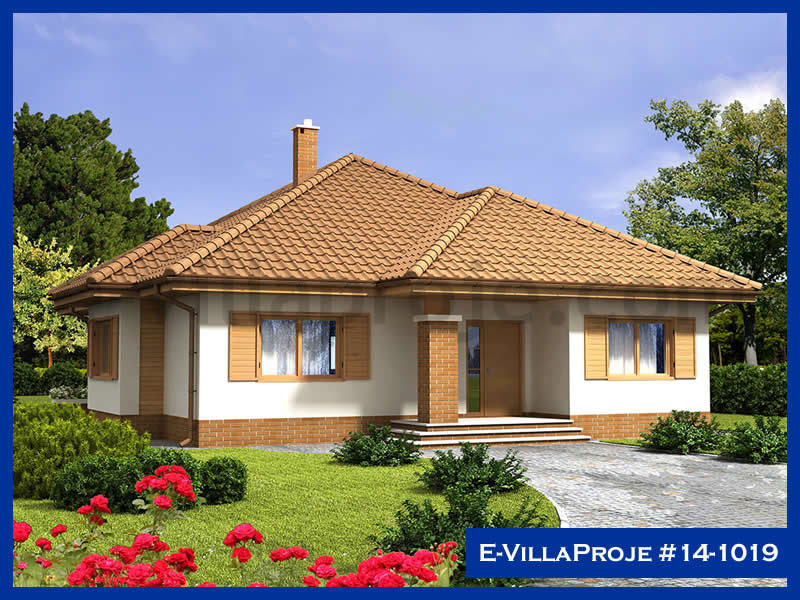 150 m² Tek Katlı 4+1 Özel Tasarım  Proje Çelik Konstrüksiyon Villa (Ev Villa Proje #14 - 1019) Cephe Görünümü ve Kat Planı