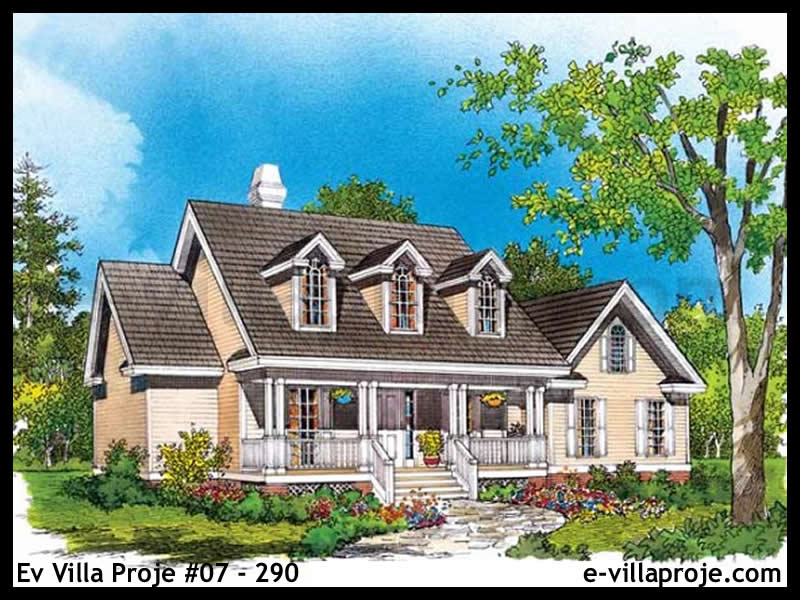 152 m² Tek Katlı 4+1 Şehir Tarzı lar Çelik Konstrüksiyon Villa (Ev Villa Proje #07 - 290) Cephe Görünümü ve Kat Planı