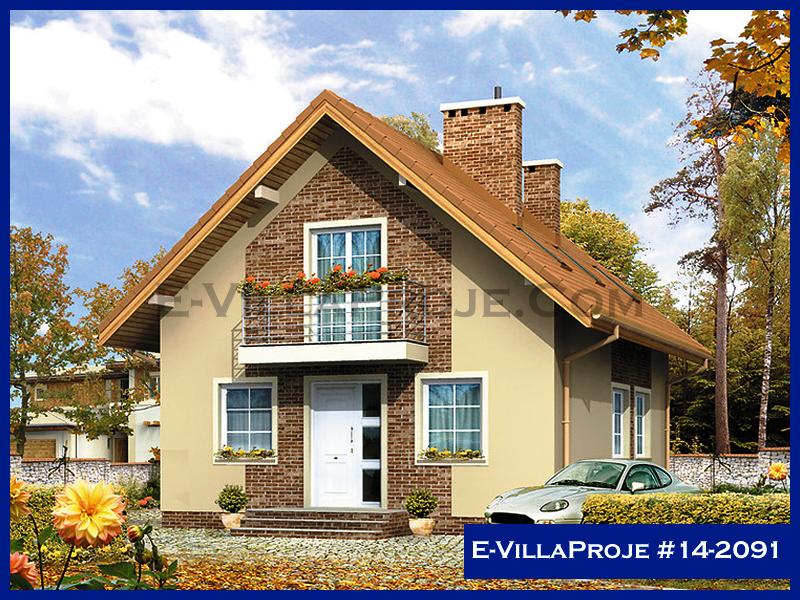 160 m² 2 Katlı (Dubleks) 4+1 Amerikan Çelik Konstrüksiyon Villa (Ev Villa Proje #14 - 2091) Cephe Görünümü ve Kat Planı
