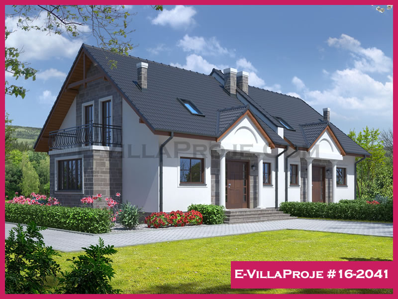 CKV-16-2041 163 m2 4+1 2 Katlı (Dubleks) Çelik Konstrüksiyon Villa Modeli