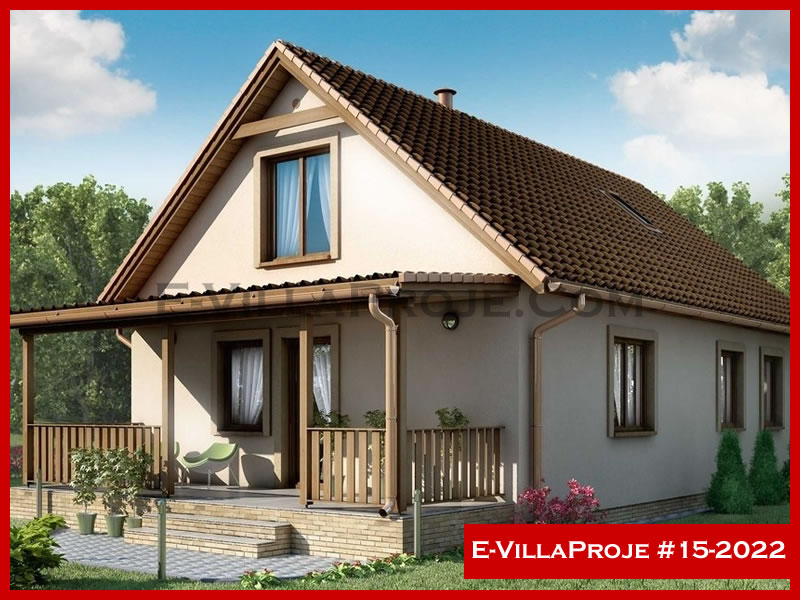 164 m² 2 Katlı (Dubleks) 4+1 Akdeniz Çelik Konstrüksiyon Villa (Ev Villa Proje #15 - 2022) Cephe Görünümü ve Kat Planı