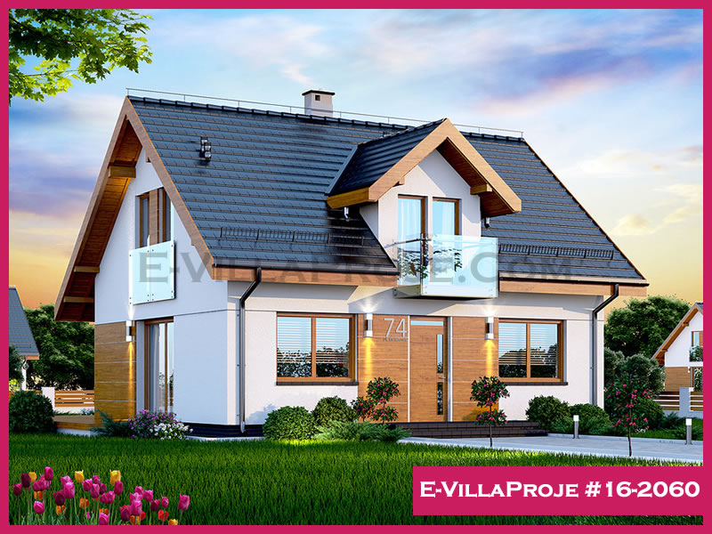 CKV-16-2060 169 m2 4+1 2 Katlı (Dubleks) Çelik Konstrüksiyon Villa Modeli
