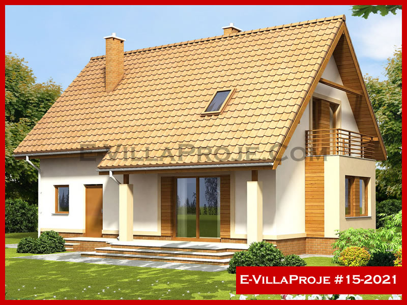 172 m² 2 Katlı (Dubleks) 4+1 Akdeniz Çelik Konstrüksiyon Villa (Ev Villa Proje #15 - 2021) Cephe Görünümü ve Kat Planı