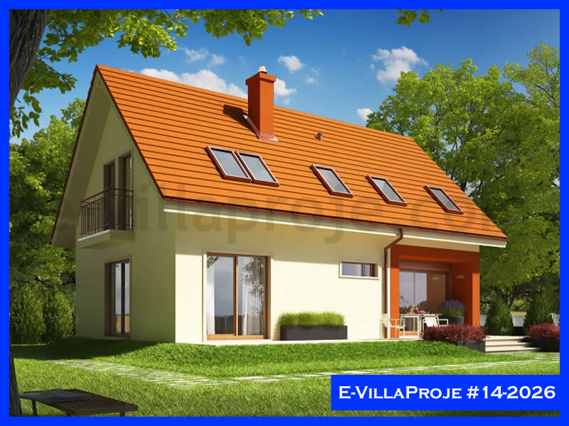 179 m² 2 Katlı (Dubleks) 4+1 Özel Tasarım  Proje Çelik Konstrüksiyon Villa (Ev Villa Proje #14 - 2026) Cephe Görünümü ve Kat Planı