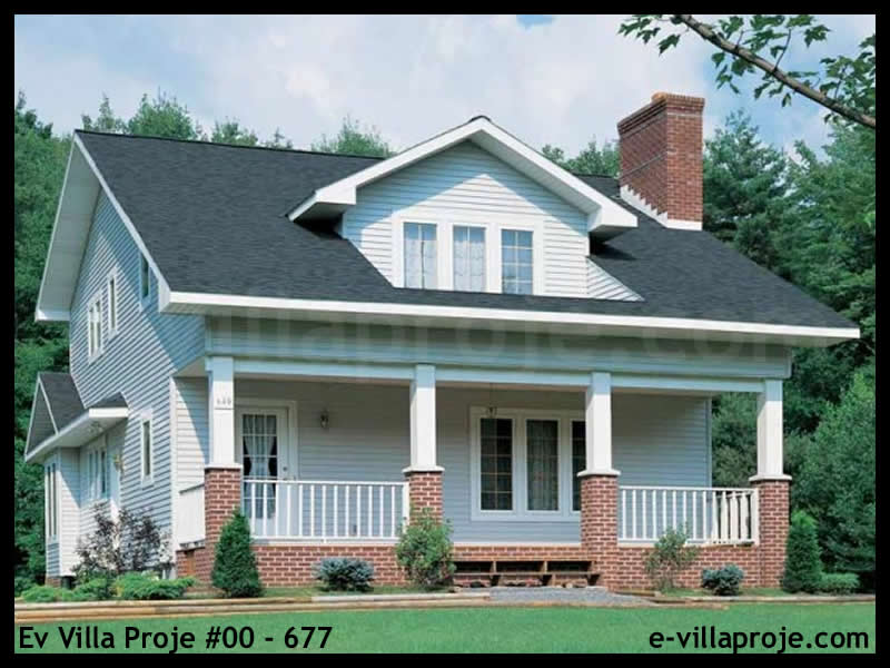 180 m² 2 Katlı (Dubleks) 5+1 Çiftlik Çelik Konstrüksiyon Villa (Ev Villa Proje #00 - 677) Cephe Görünümü ve Kat Planı