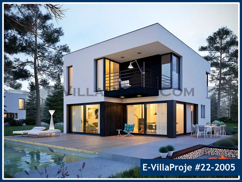 CKV-22-2005 183 m2 5+1 2 Katlı (Dubleks) Çelik Konstrüksiyon Villa Modeli