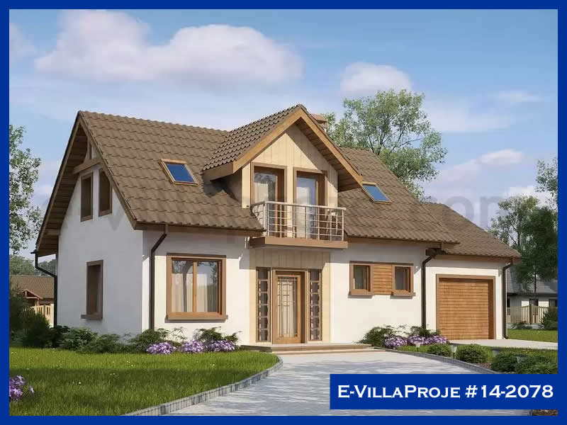 184 m² 2 Katlı (Dubleks) 5+1 Özel Tasarım  Proje Çelik Konstrüksiyon Villa (Ev Villa Proje #14 - 2078) Cephe Görünümü ve Kat Planı