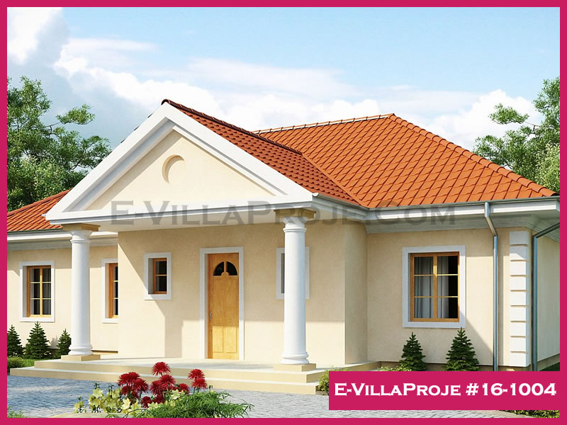185 m² Tek Katlı 5+1 Özel Tasarım  Proje Çelik Konstrüksiyon Villa (Ev Villa Proje #16 - 1004) Cephe Görünümü ve Kat Planı