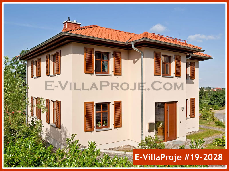192 m² 2 Katlı (Dubleks) 5+1 Modern Çelik Konstrüksiyon Villa (Ev Villa Proje #19 - 2028) Cephe Görünümü ve Kat Planı