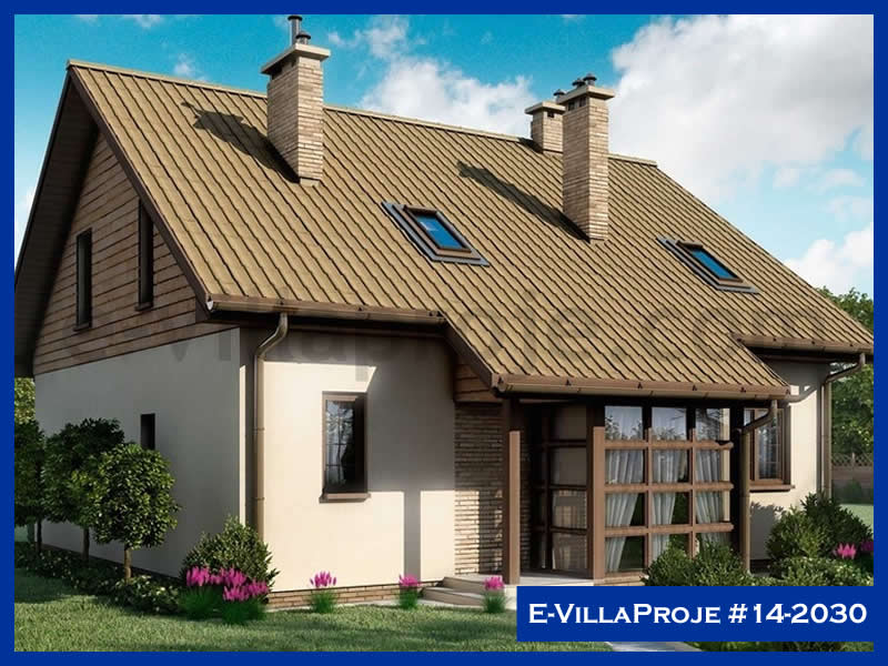 194 m² Tek Katlı 5+1 Özel Tasarım  Proje Çelik Konstrüksiyon Villa (Ev Villa Proje #14 - 2030) Cephe Görünümü ve Kat Planı