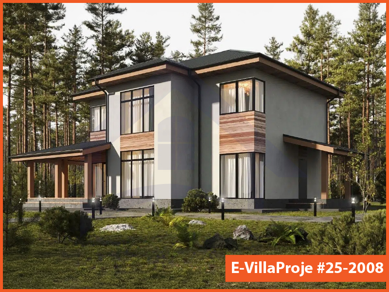 CKV-25-2008 195 m2 5+1 2 Katlı (Dubleks) Çelik Konstrüksiyon Villa Modeli
