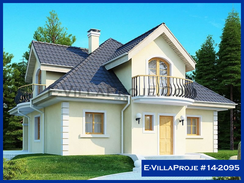 200 m² 2 Katlı (Dubleks) 5+1 Çiftlik Çelik Konstrüksiyon Villa (Ev Villa Proje #14 - 2095) Cephe Görünümü ve Kat Planı