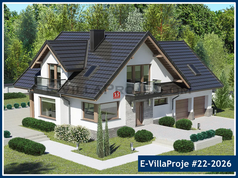 CKV-22-2026 203 m2 5+1 2 Katlı (Dubleks) Çelik Konstrüksiyon Villa Modeli