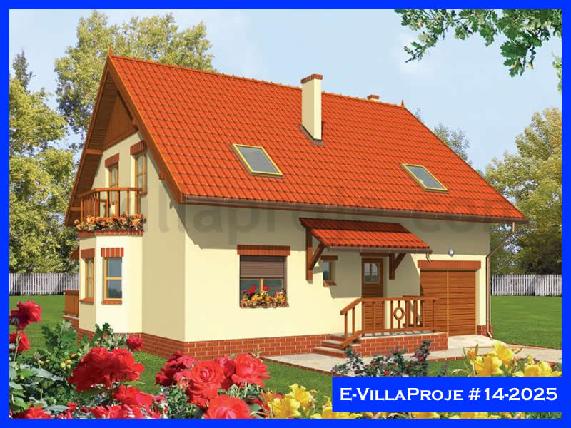 205 m² 2 Katlı (Dubleks) 5+1 Özel Tasarım  Proje Çelik Konstrüksiyon Villa (Ev Villa Proje #14 - 2025) Cephe Görünümü ve Kat Planı