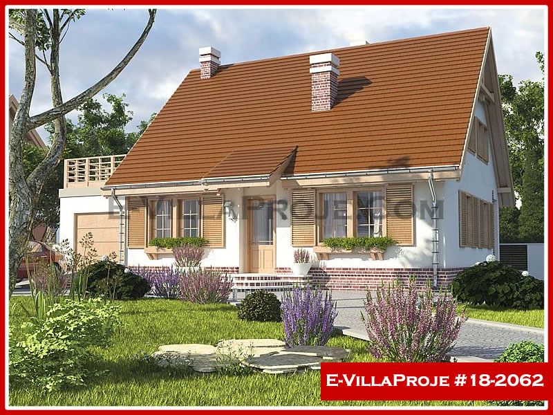 210 m² 2 Katlı (Dubleks) 5+1 Avrupa Çelik Konstrüksiyon Villa (Ev Villa Proje #18 - 2062) Cephe Görünümü ve Kat Planı