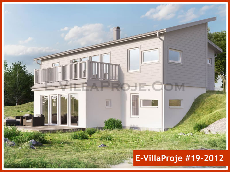 213 m² 2 Katlı (Dubleks) 5+1 Geleneksel Çelik Konstrüksiyon Villa (Ev Villa Proje #19 - 2012) Cephe Görünümü ve Kat Planı