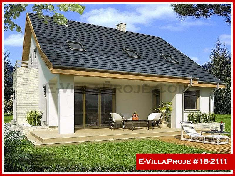 213 m² 2 Katlı (Dubleks) 5+1 Şehir Tarzı lar Çelik Konstrüksiyon Villa (Ev Villa Proje #18 - 2111) Cephe Görünümü ve Kat Planı