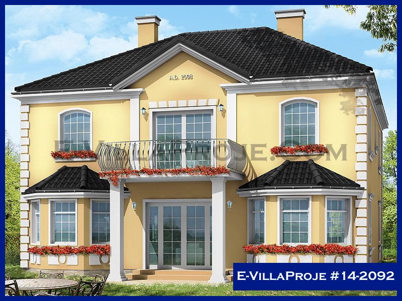 219 m² 2 Katlı (Dubleks) 5+1 Özel Tasarım  Proje Çelik Konstrüksiyon Villa (Ev Villa Proje #14 - 2092) Cephe Görünümü ve Kat Planı