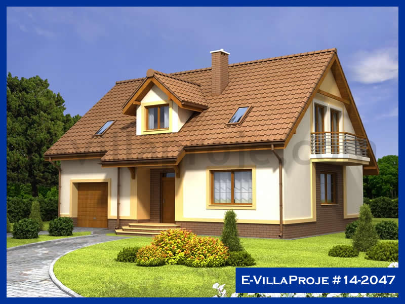 220 m² 2 Katlı (Dubleks) 5+1 Özel Tasarım  Proje Çelik Konstrüksiyon Villa (Ev Villa Proje #14 - 2047) Cephe Görünümü ve Kat Planı