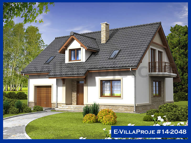 220 m² 2 Katlı (Dubleks) 5+1 Özel Tasarım  Proje Çelik Konstrüksiyon Villa (Ev Villa Proje #14 - 2048) Cephe Görünümü ve Kat Planı