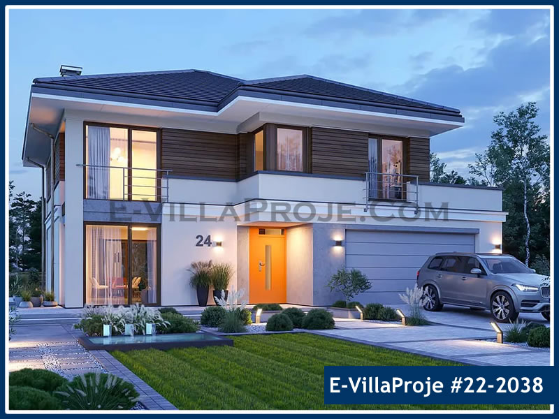 CKV-22-2038 222 m2 5+1 2 Katlı (Dubleks) Çelik Konstrüksiyon Villa Modeli