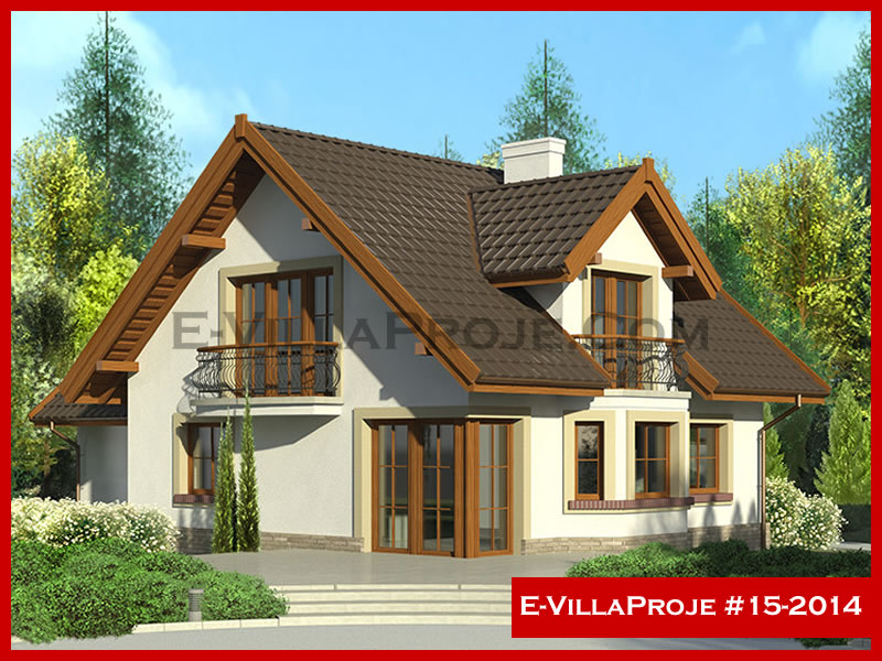 225 m² 2 Katlı (Dubleks) 5+1 Akdeniz Çelik Konstrüksiyon Villa (Ev Villa Proje #15 - 2014) Cephe Görünümü ve Kat Planı