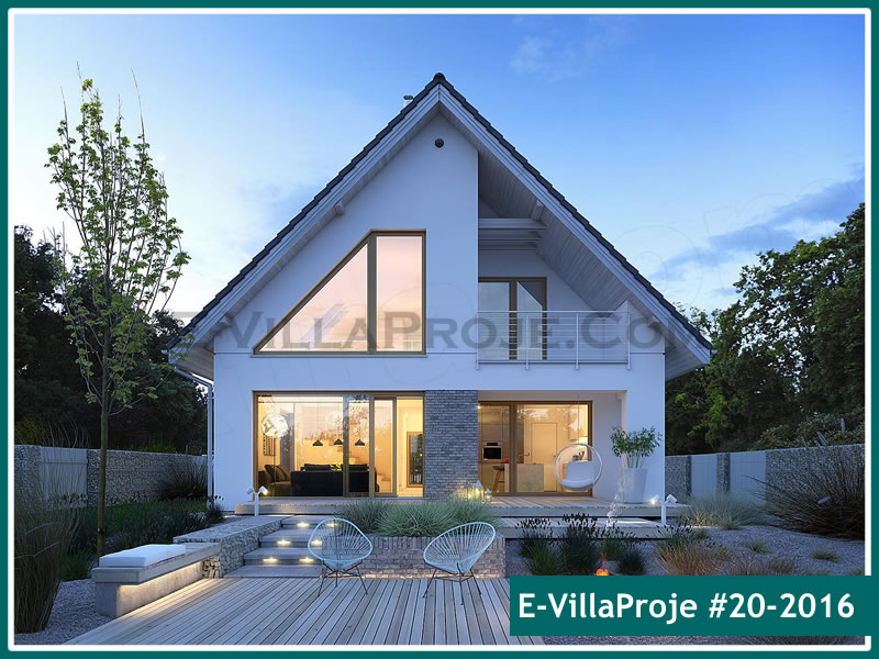 226 m² 2 Katlı (Dubleks) 5+1 Modern Çelik Konstrüksiyon Villa (Ev Villa Proje #20 - 2016) Cephe Görünümü ve Kat Planı
