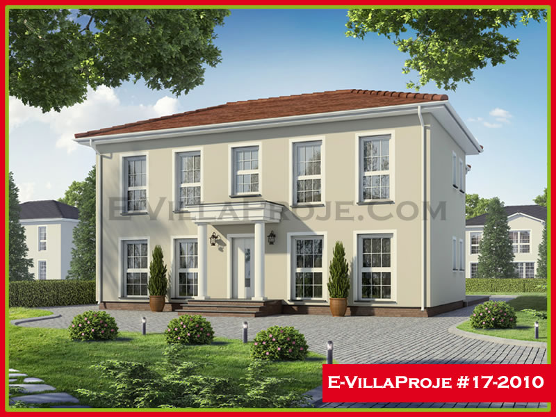 228 m² 2 Katlı (Dubleks) 5+1 Akdeniz Çelik Konstrüksiyon Villa (Ev Villa Proje #17 - 2010) Cephe Görünümü ve Kat Planı
