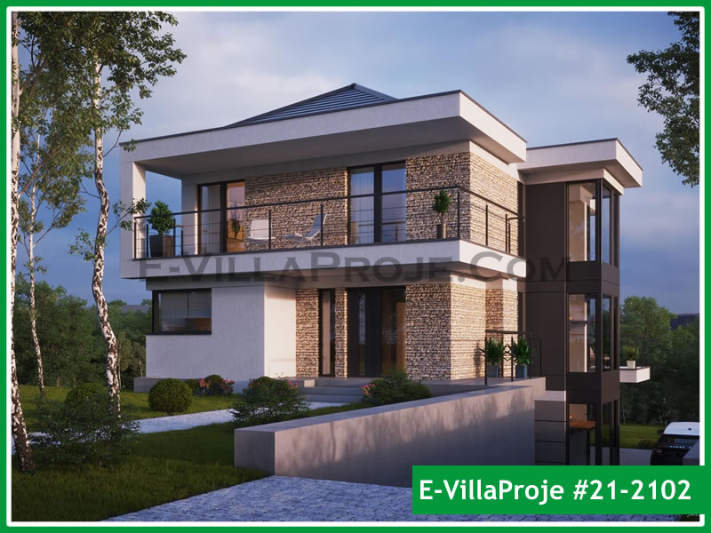CKV-21-2102 234 m2 5+1 3 Katlı (Dubleks) Çelik Konstrüksiyon Villa Modeli