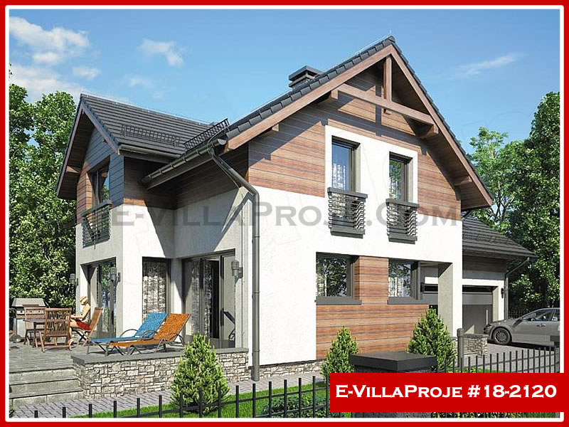 239 m² 2 Katlı (Dubleks) 5+1 Özel Tasarım  Proje Çelik Konstrüksiyon Villa (Ev Villa Proje #18 - 2120) Cephe Görünümü ve Kat Planı