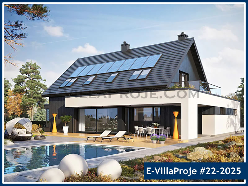 CKV-22-2025 251 m2 5+1 2 Katlı (Dubleks) Çelik Konstrüksiyon Villa Modeli