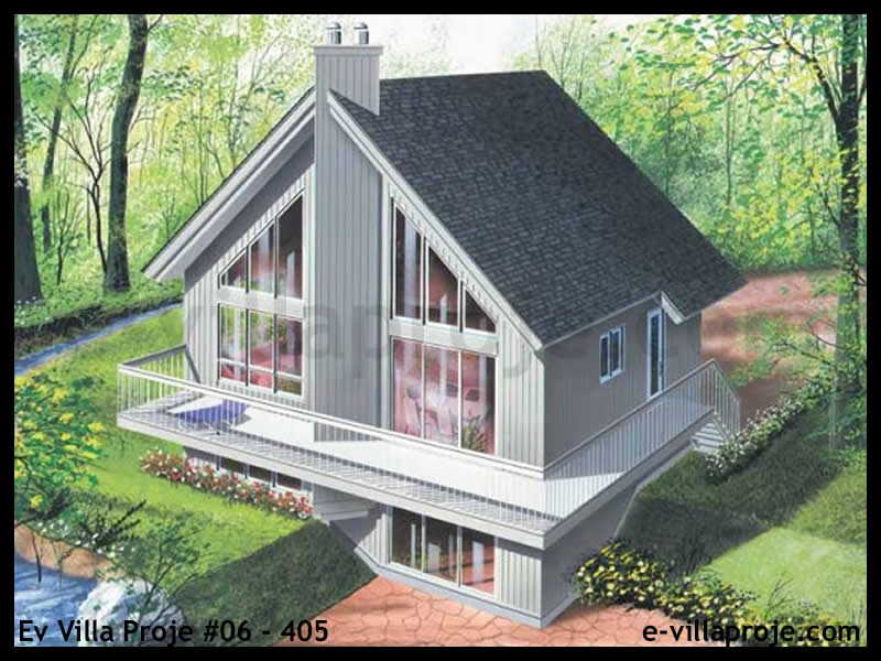 CKV-06-405 255 m2 5+1 3 Katlı (Dubleks) Çelik Konstrüksiyon Villa Modeli