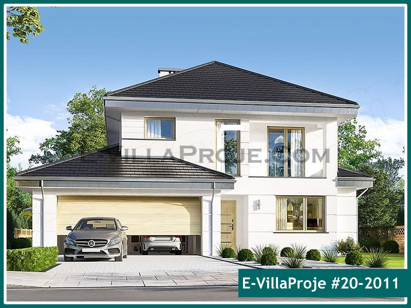 257 m² 2 Katlı (Dubleks) 5+1 Modern Çelik Konstrüksiyon Villa (Ev Villa Proje #20 - 2011) Cephe Görünümü ve Kat Planı