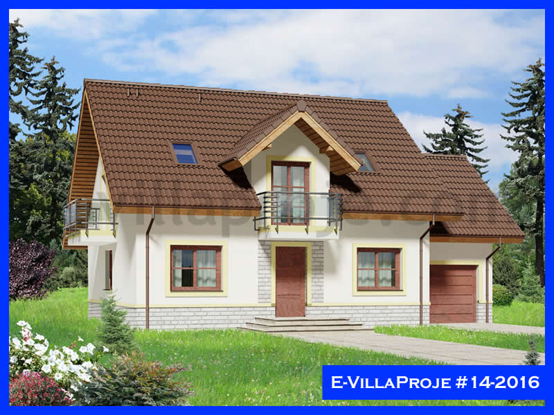 258 m² 2 Katlı (Dubleks) 5+1 Şehir Tarzı lar Çelik Konstrüksiyon Villa (Ev Villa Proje #14 - 2016) Cephe Görünümü ve Kat Planı