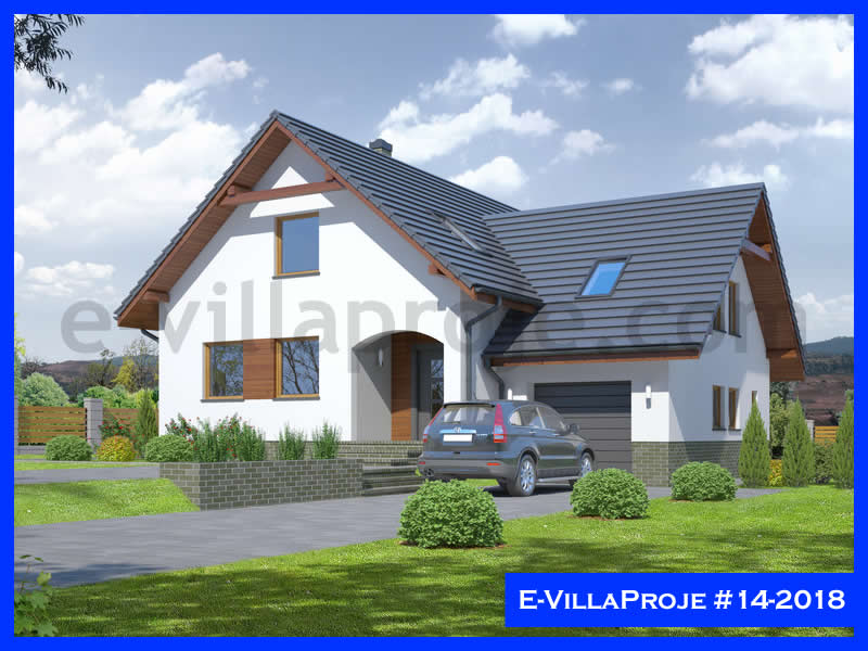 259 m² 2 Katlı (Dubleks) 5+1 Özel Tasarım  Proje Çelik Konstrüksiyon Villa (Ev Villa Proje #14 - 2018) Cephe Görünümü ve Kat Planı